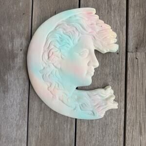 Crescent Moon Wall Hanging Moon Goddess Celestial Whimsygoth Gallery Wall Vtg